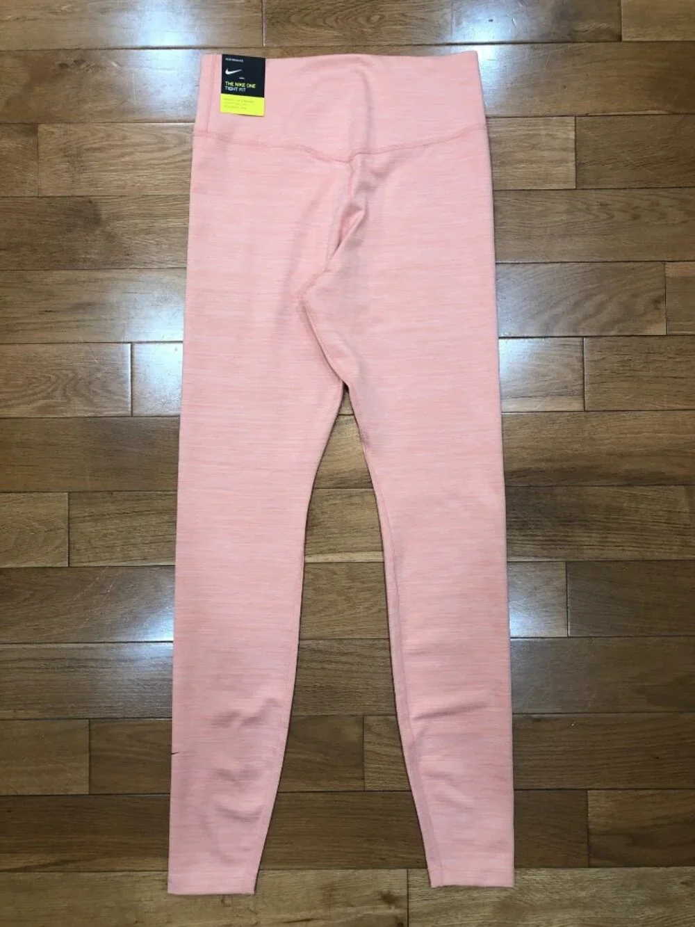 NWT The Nike One Tight Fit Mid Rise Full Length Performance Orange Leggings Sz S